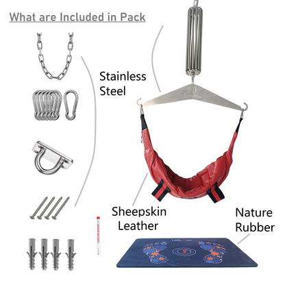 Complete cervical traction kit with springs halter anchor and positioning mat
