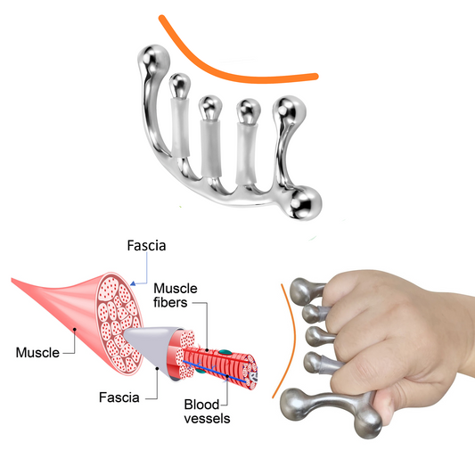 Littlemum Five-point massage tool with silicone finger grips and side contacts