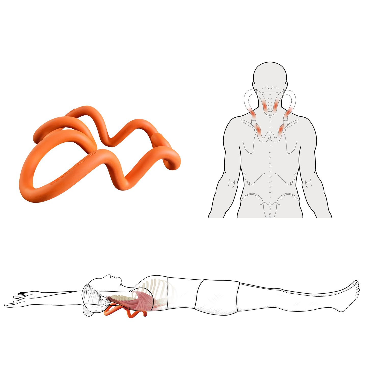 Body-weight shoulder massager for rhomboid and upper-back muscle knots