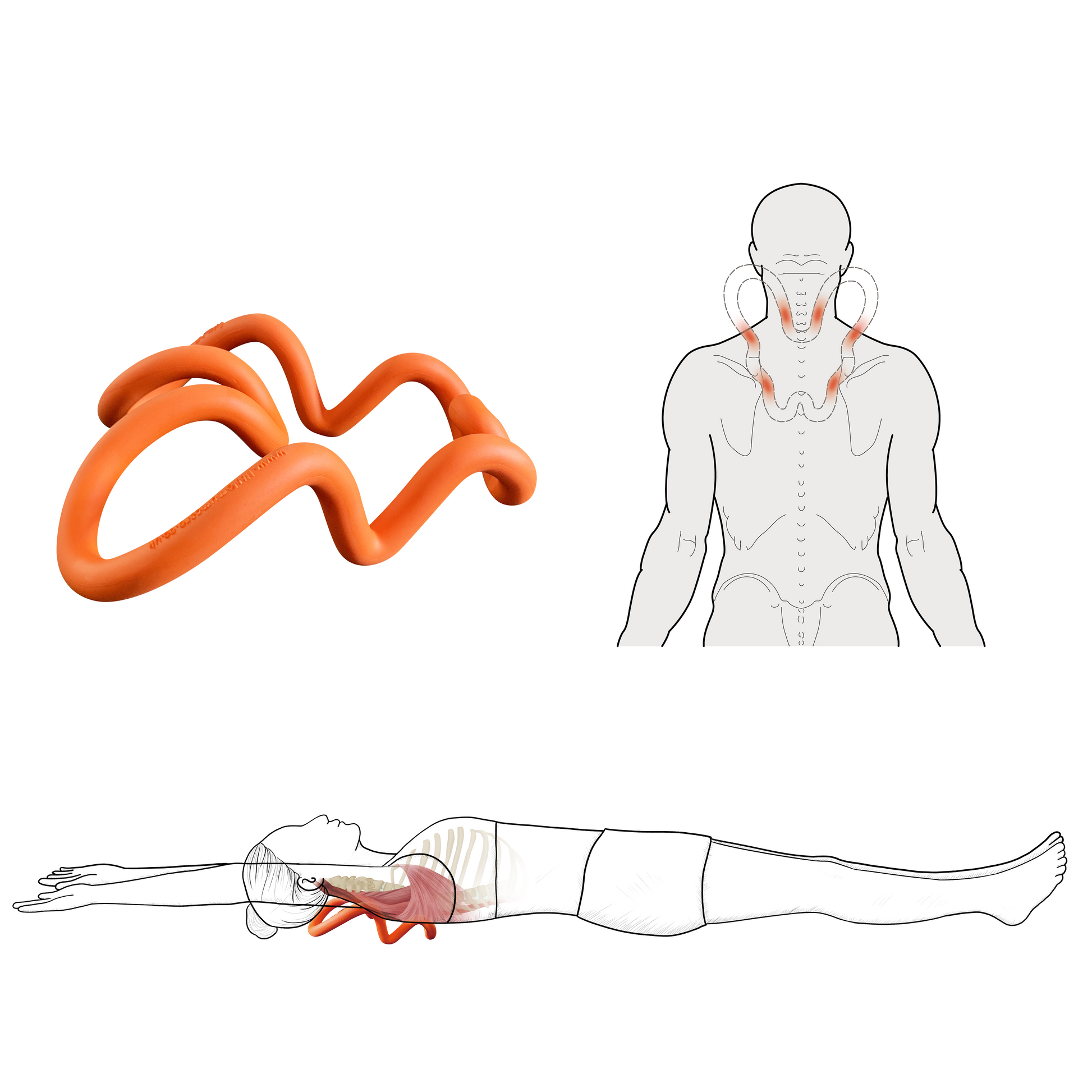 Body-weight shoulder massager for rhomboid and upper-back muscle knots