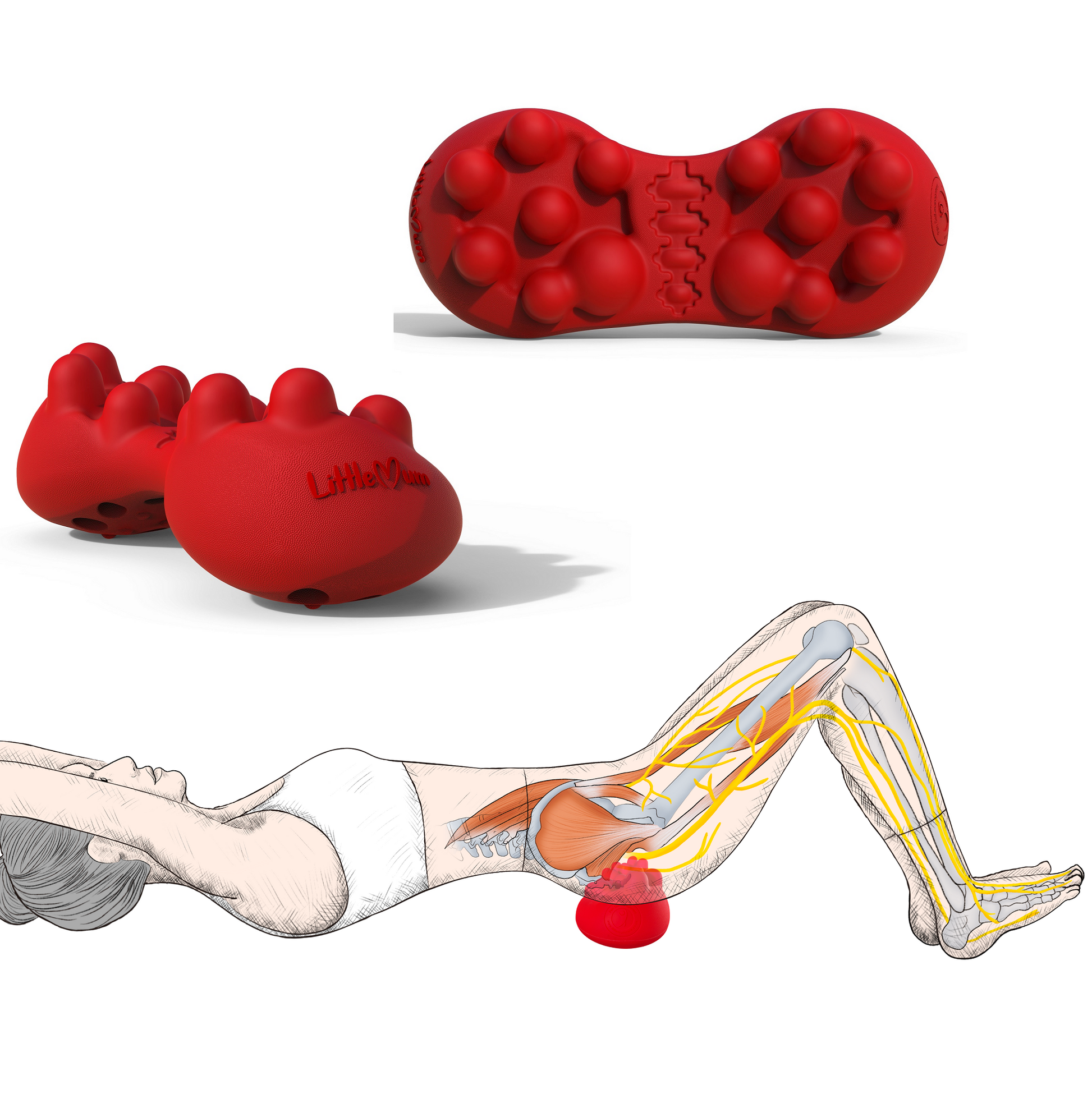 LittleMum Back Trigger Point Massager for back and glute muscle knots